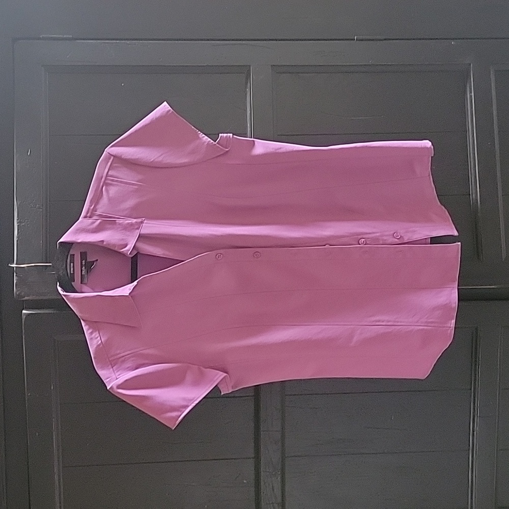 Style & CO as in Macy's. Lilac color, button down. Stretch material, cap sleeves